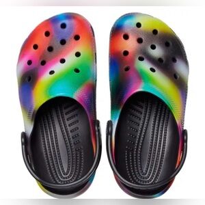 🆕🔖 CROCS ✨ Little Kids Classic Solarized Clogs ✨ Size J3 ✨ Multicolor ✨ NWT!!